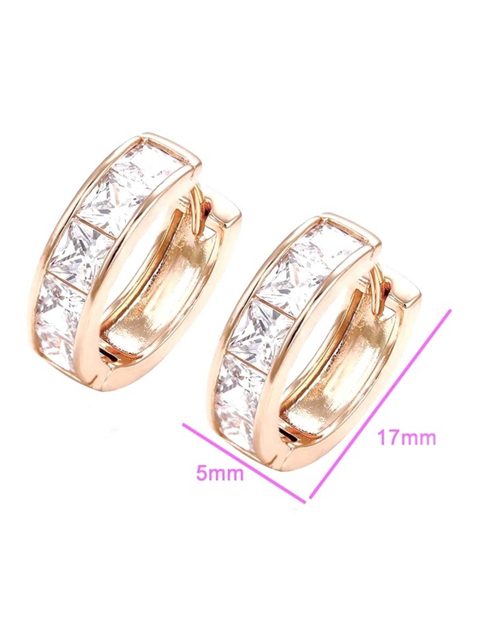 Crystal  huggie  oorring