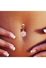 Belly button ring flower