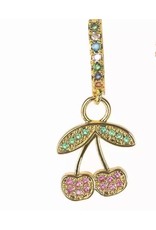 Kersen zirkonia hoop oorbellen