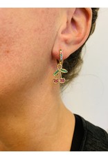 Kersen zirkonia hoop oorbellen