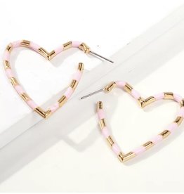 Hartjes steek oorbellen