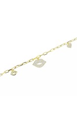 Schakel ketting love & kiss