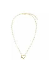 Schakel paperclip ketting hart