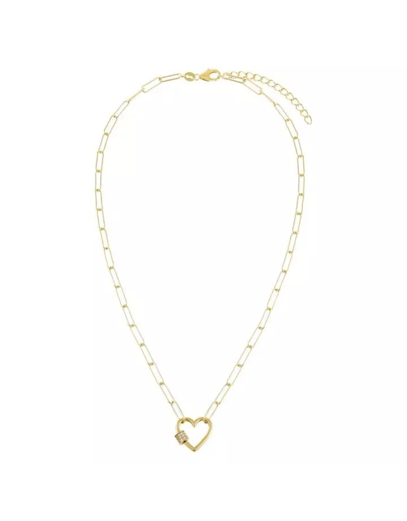 Schakel paperclip ketting hart