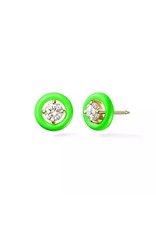 Neon zirkonia stud oorbellen