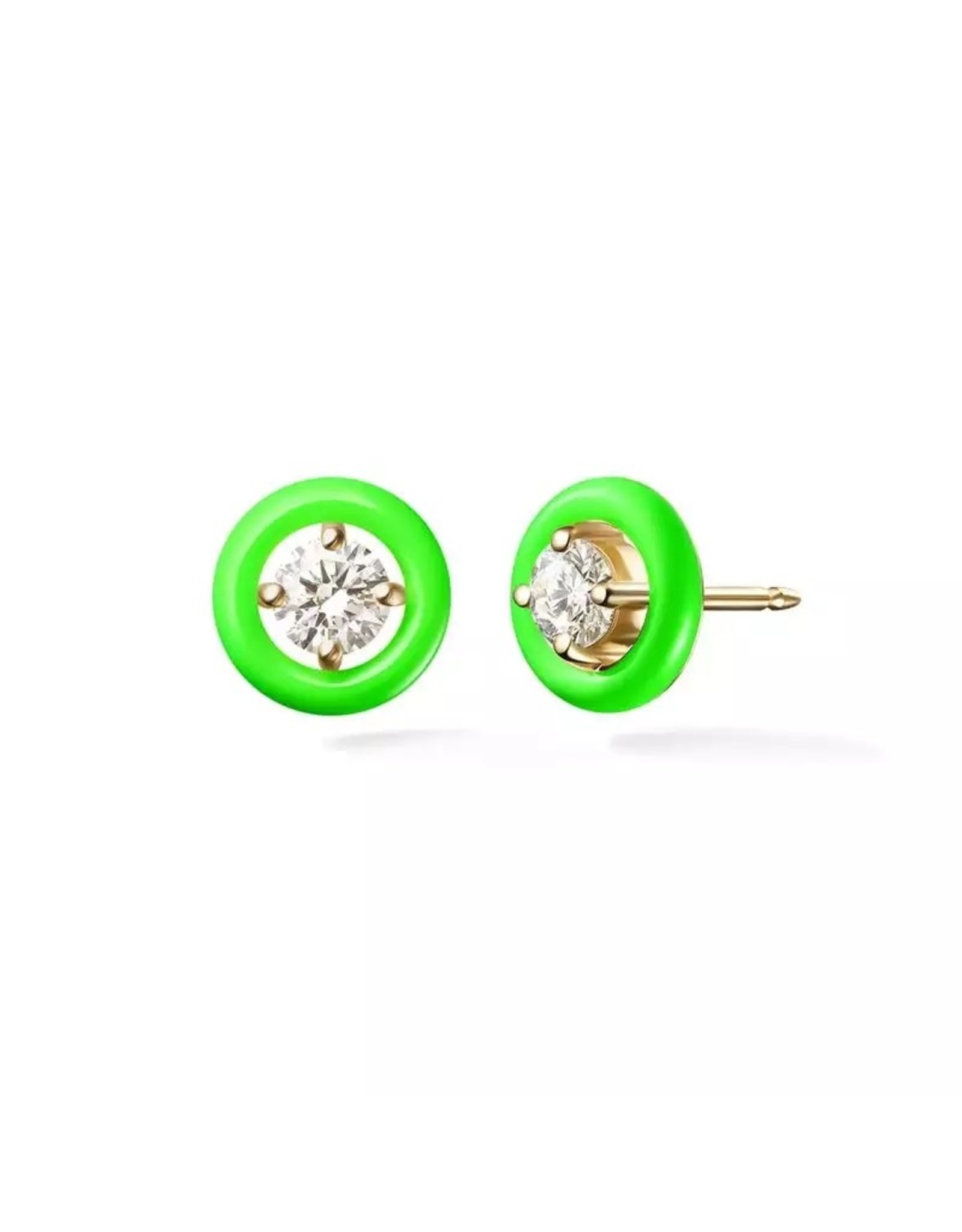 Neon zirkonia stud oorbellen