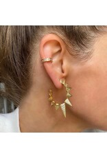 Spikes all around earrings