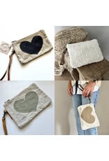 Liefe Handgemaakte harten clutch bag
