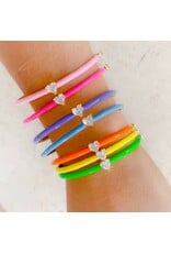 Neon met sprankelende zirkonia hart armband