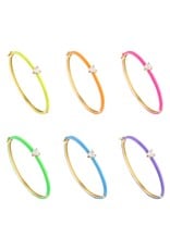 Neon met sprankelende zirkonia hart armband