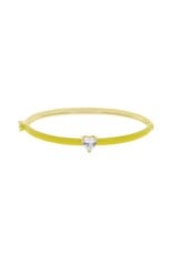 Neon met sprankelende zirkonia hart armband