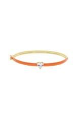 Neon met sprankelende zirkonia hart armband