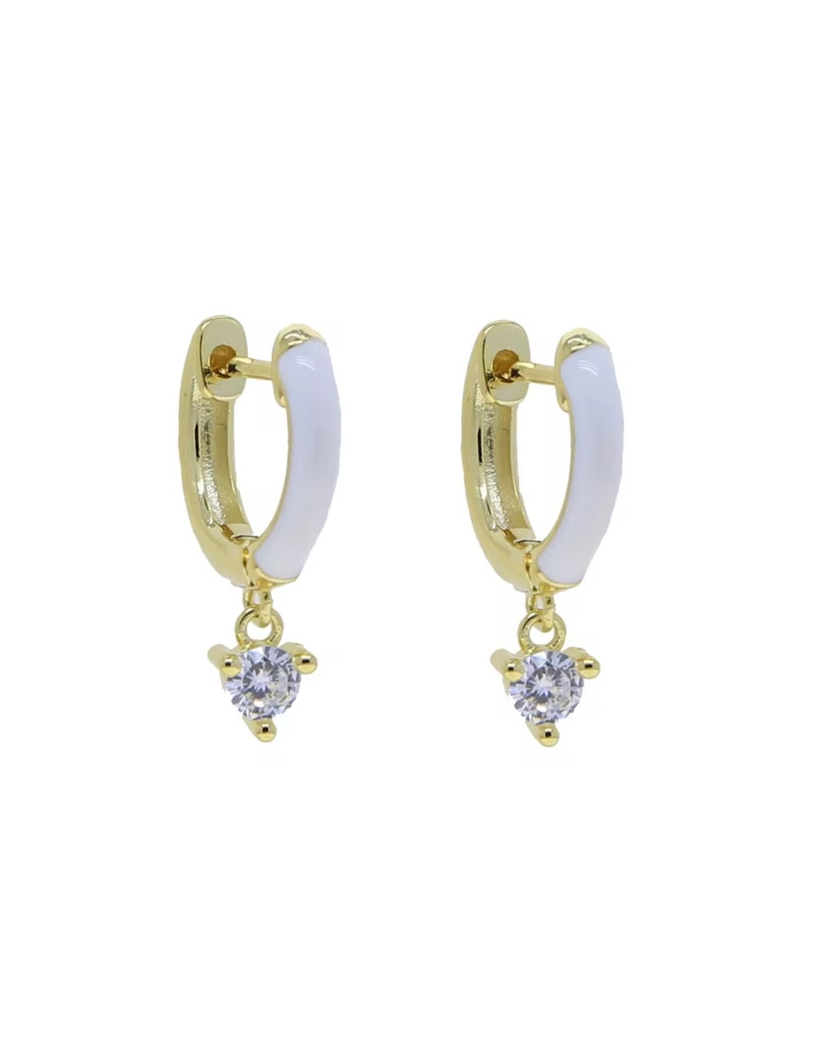 Neon sparkle  huggie  oorbellen