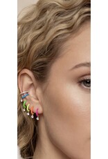 Neon sparkle  huggie  oorbellen
