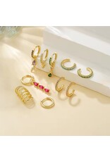 Zirkonia glam Mix&Match set oorbellen