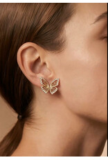 Vlinder oorbellen en ring set