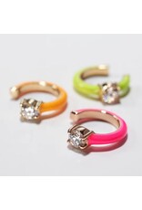 Neon zirkonia oormanchet