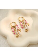 Seashell  beachy hoop oorbellen