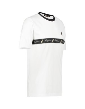 Australian Australian T-Shirt Jersey met chest bies (White/Black)