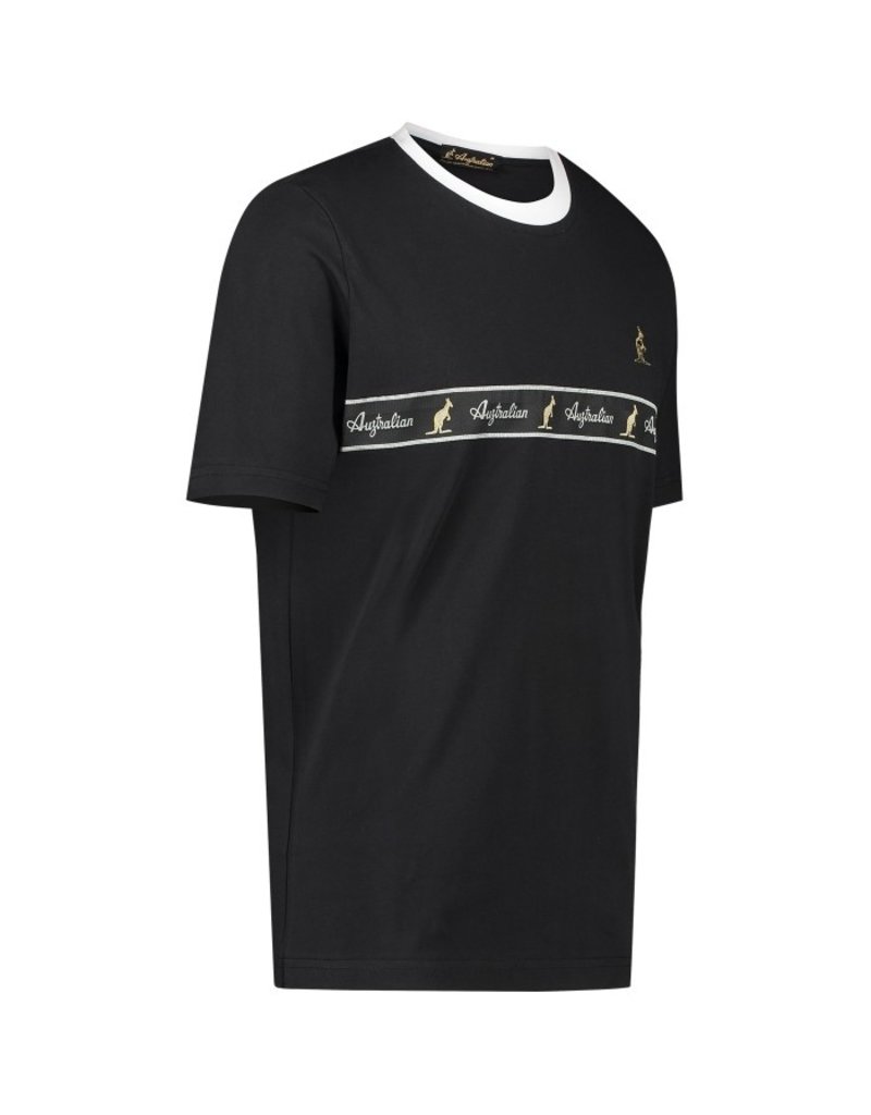 Australian Australian T-Shirt Jersey mit Streifen (Black/Black)