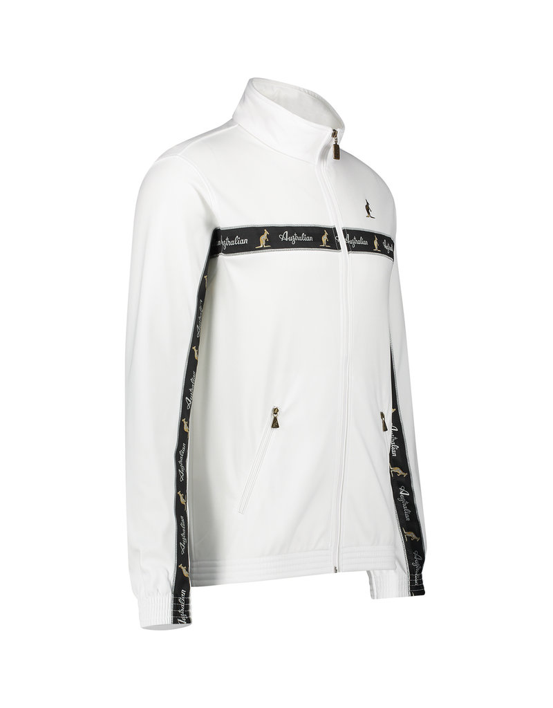 Australian Australian Uni Trainingsjacke mit Streifen (White/Black)