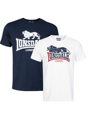 Lonsdale Lonsdale T-Shirt 'Loscoe' 2-Pack (White/Navy)