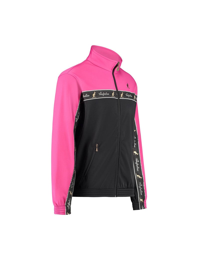 Australian Australian Duo Track Jacket with tape (Fuxia/Black)