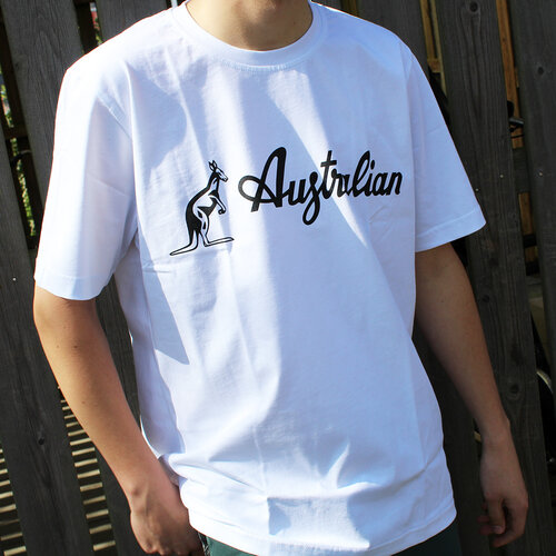 Australian Australian Logo T-Shirt Jersey (White/Black)