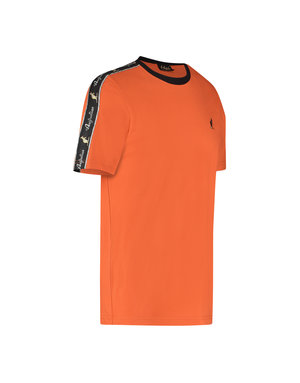 Australian Australian T-Shirt Jersey met sleeve bies (Lava/Black)