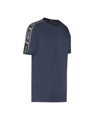 Australian Australian T-Shirt Jersey met sleeve bies (Navy/Black)