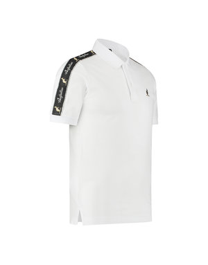 Australian Australian Polo Slim-Fit met bies (White/Black)