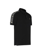 Australian Australian Polo Slim-Fit met bies (Black/Black)