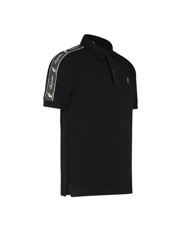 Australian Australian Polo Slim-Fit with tape (Black/Black)