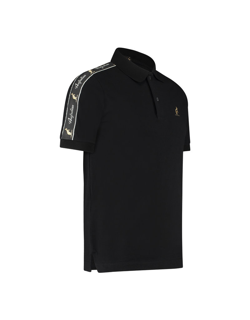 Australian Australian Polo Slim-Fit mit Streifen (Black/Black)