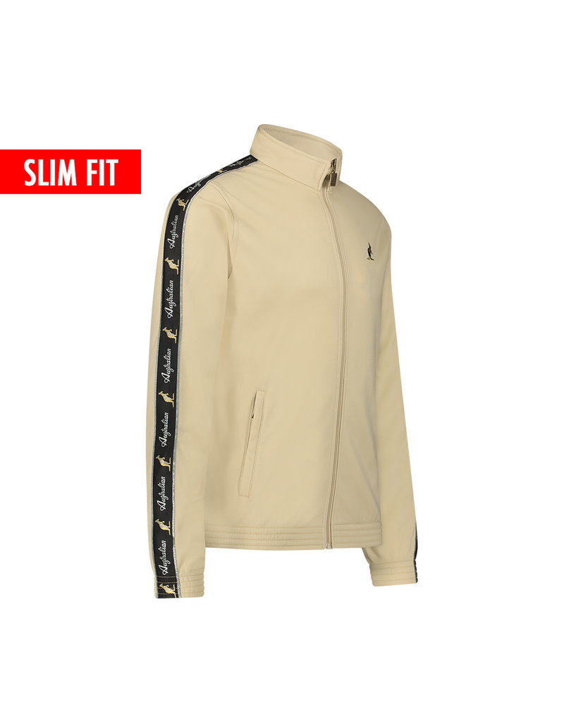 Australian Australian Uni Fit Track Jacket with tape (Sand/Black)