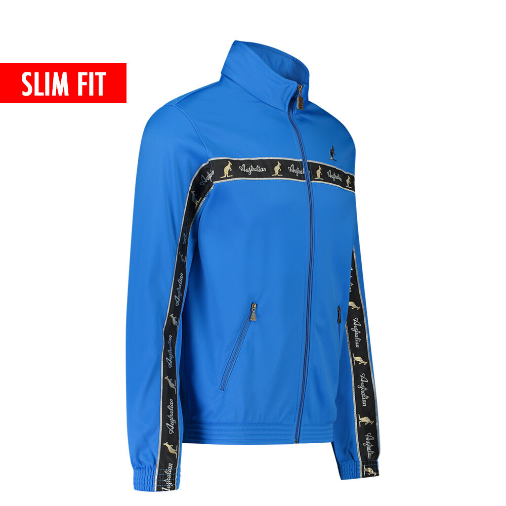 Australian Australian Slim Fit Track Jacket with tape 2.0 (Capri Blue/Black)