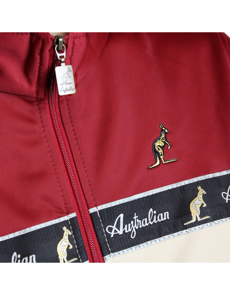 Australian Australian Duo Track Jacket with tape (Bordeaux/Creme)