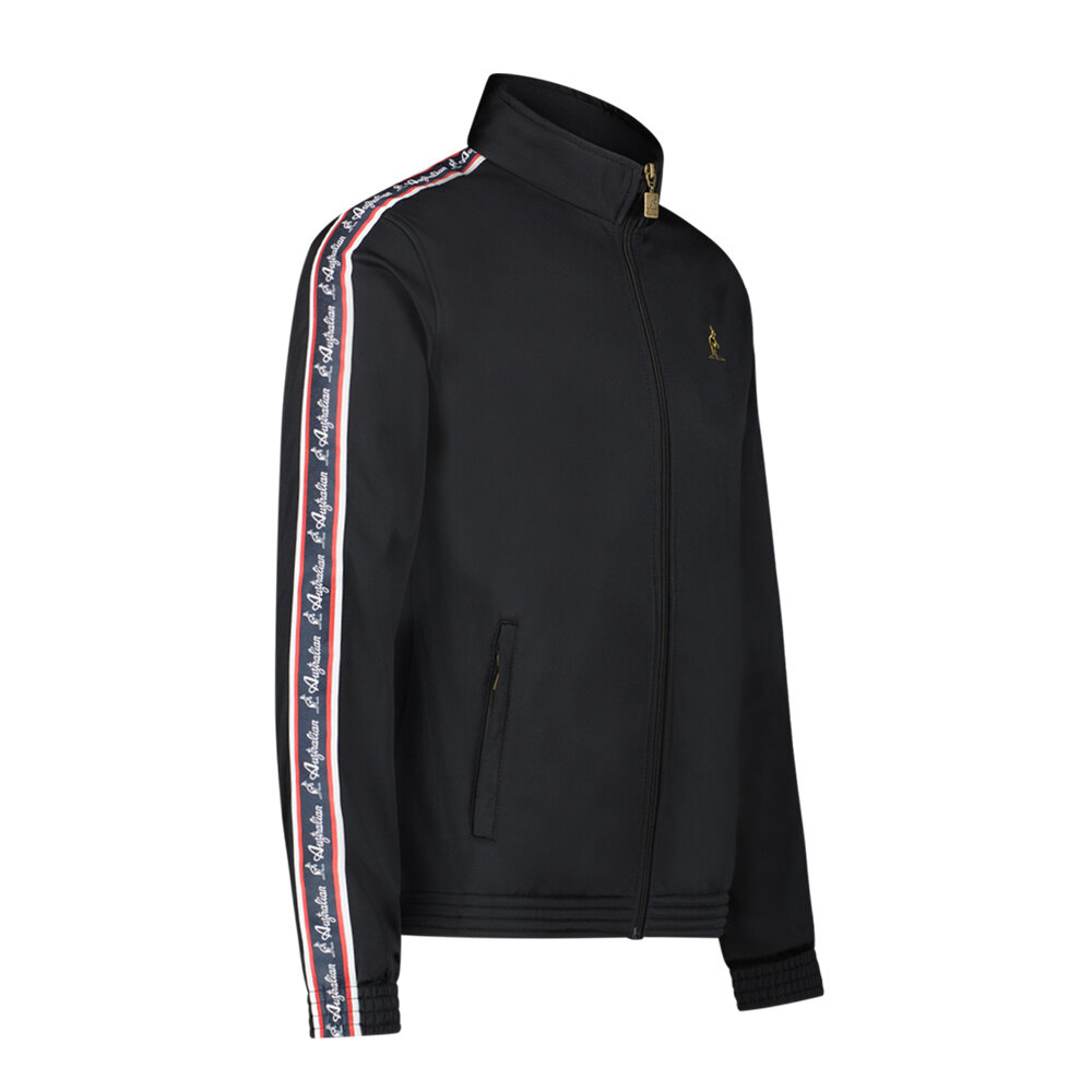 Australian Australian Slim Fit Track Jacket with tape 2.0 (Black/Red)