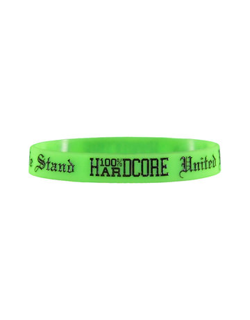 100% Hardcore 100% Hardcore Wristband 'United We Stand' (Neon Green)