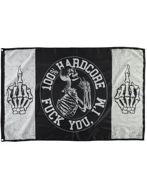 100% Hardcore 100% Hardcore Banner 'F*ck You I'm Hardcore'