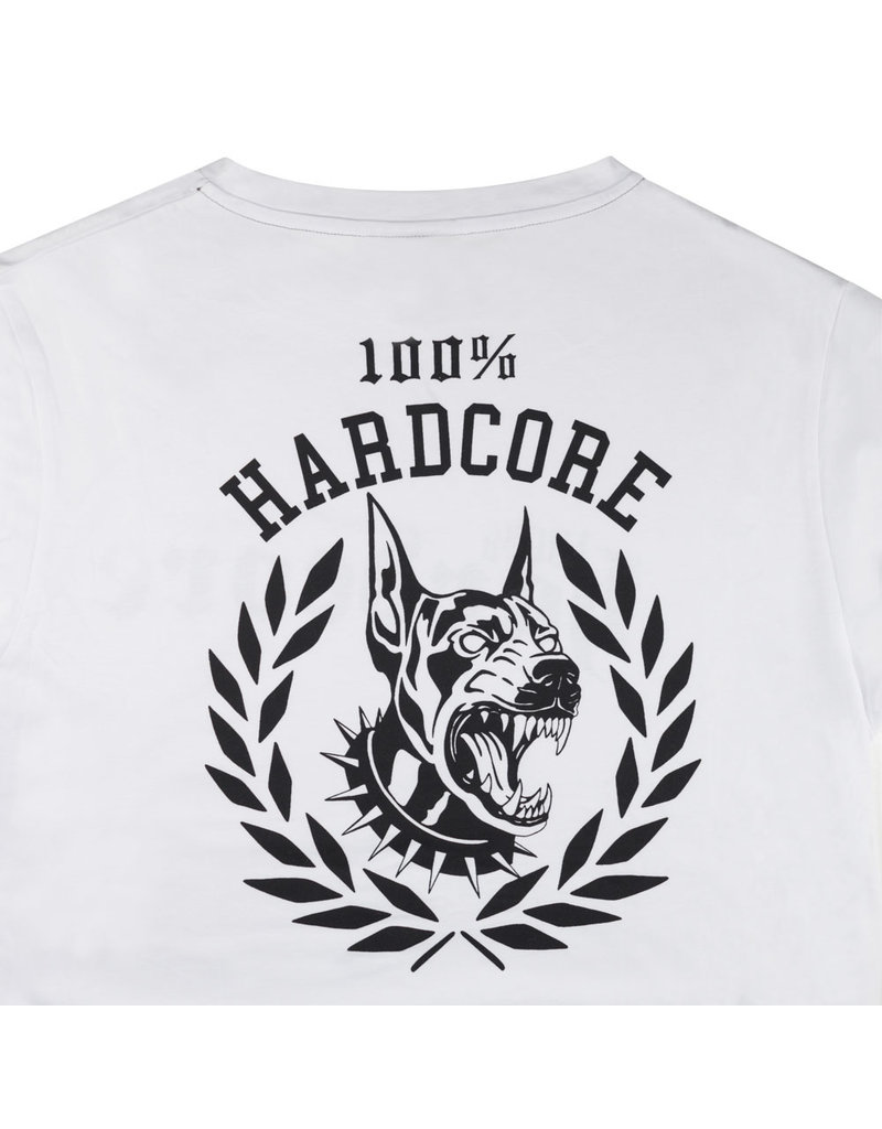 100% Hardcore 100% Hardcore T-shirt 'Millennium Dog' (White)
