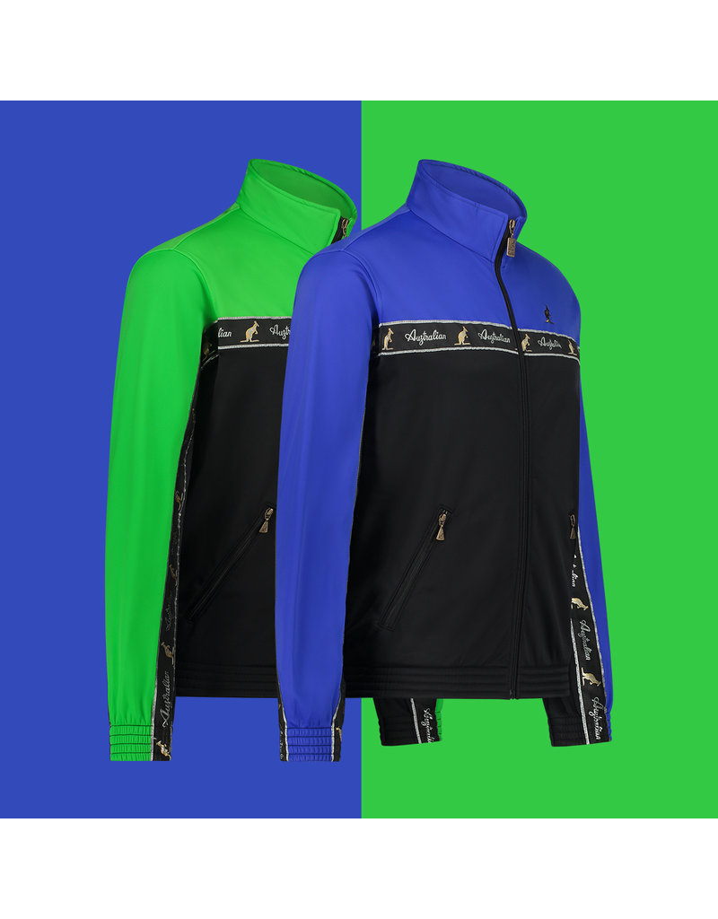 Australian Australian Duo Track Jacket with tape (Cornflower Blue/Black)