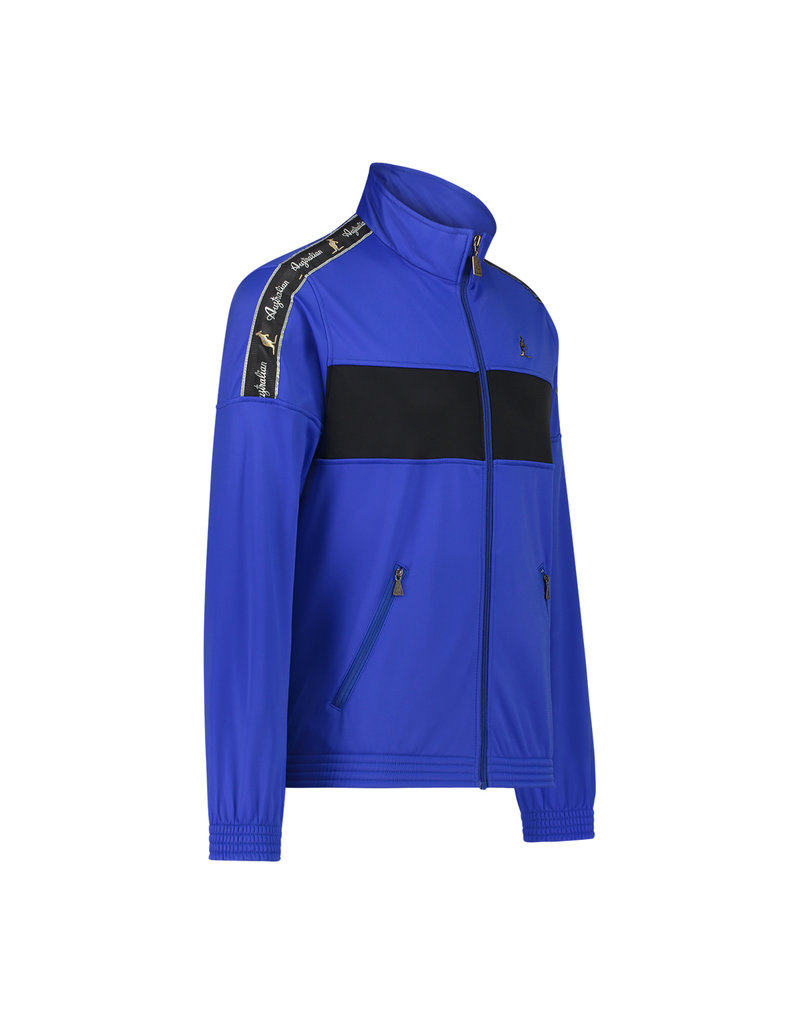 Australian Australian Color Block Track Jacket with tape (Cornflower/Black)