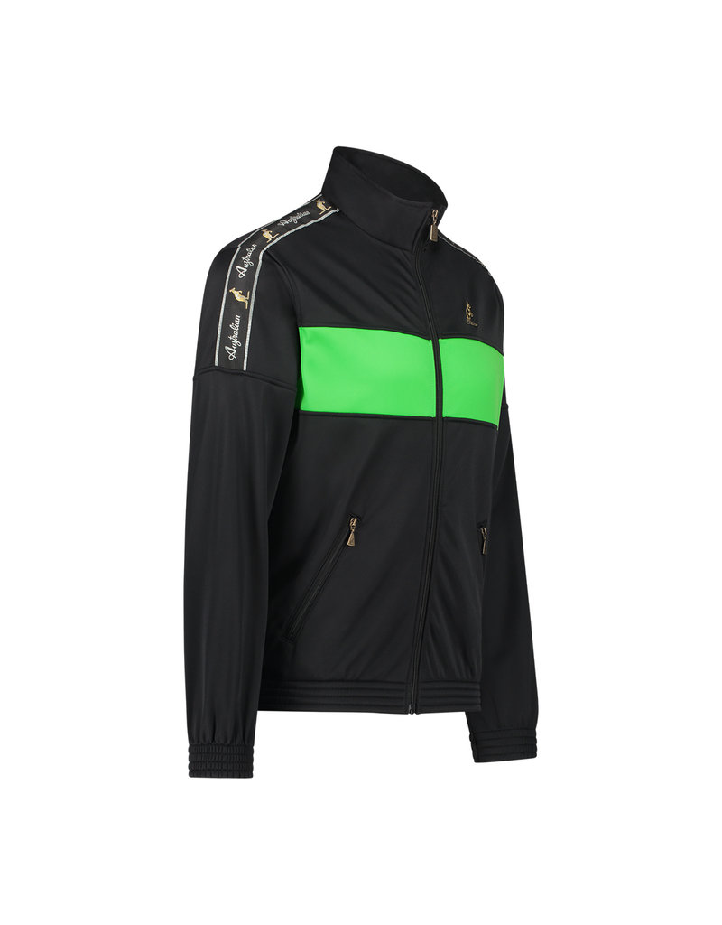 Australian Australian Color Block Track Jacket with tape (Black/Kawasaki)