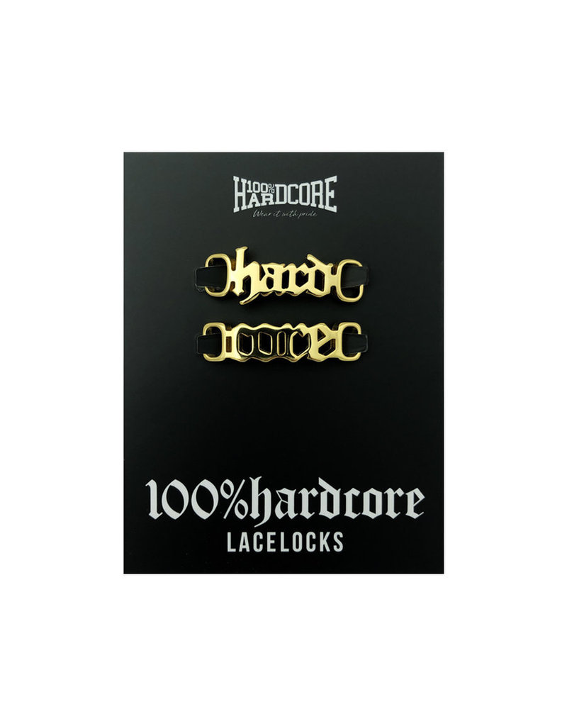 100% Hardcore 100% Hardcore Sneaker Lacelocks 'Hardcore' (Gold) 2 stuks