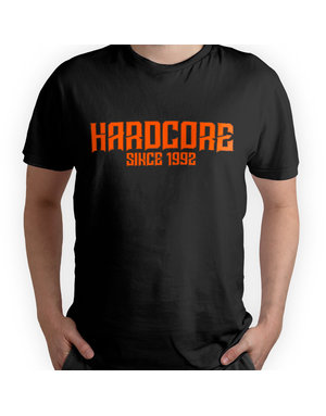 Gabberwear Hardcore Since 1992 T-shirt (Black/Neon Orange)