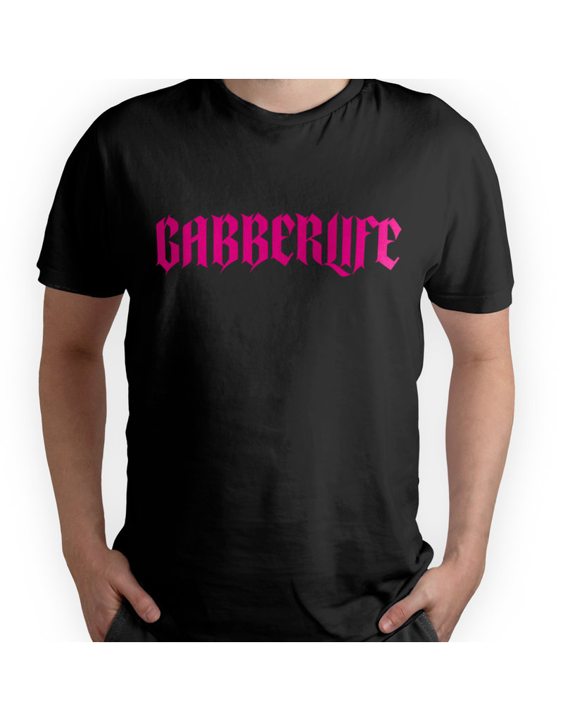 Gabberwear Gabberlife T-shirt (Black/Pink) - Gabberwear Exclusive