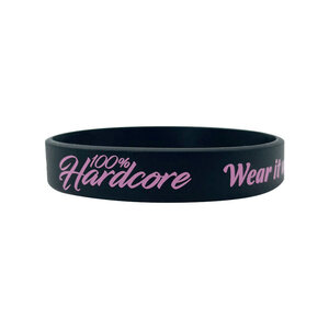 100% Hardcore 100% Hardcore Wristband 'Wear it Pink' (Black/Pink)