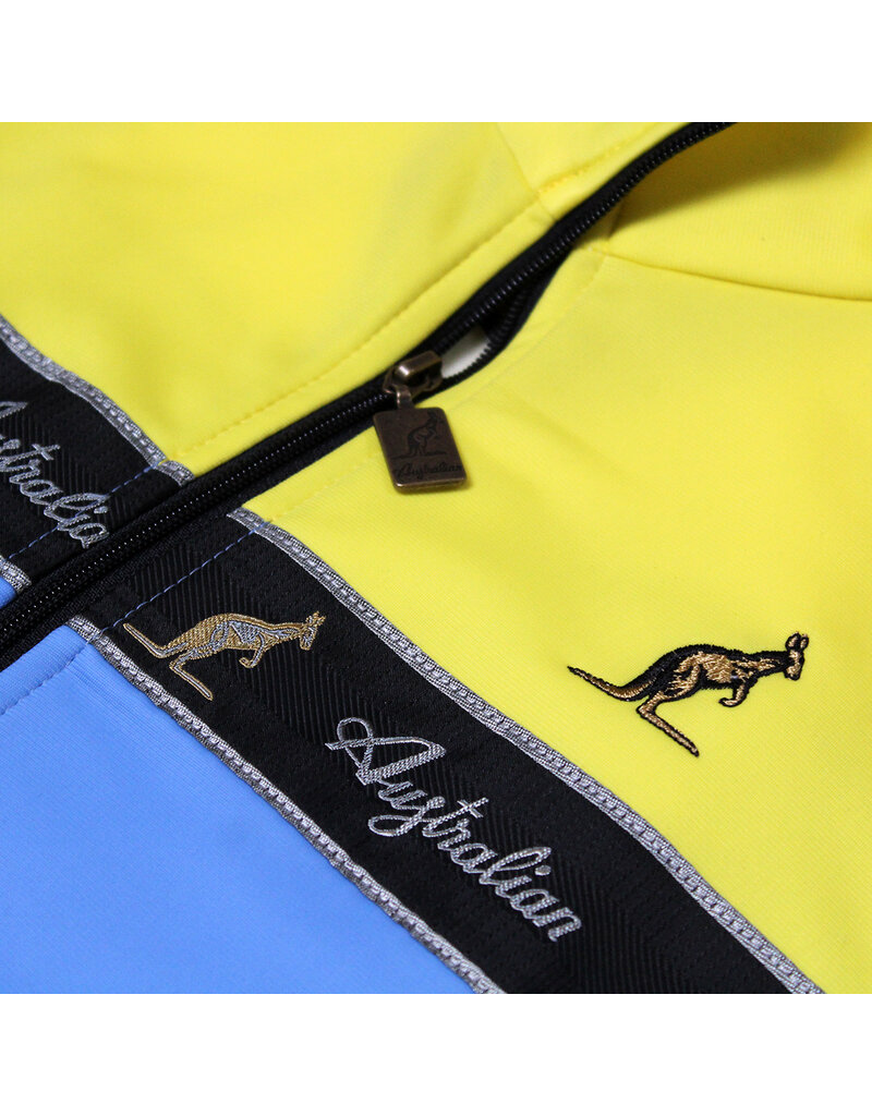Australian Australian Duo Track Jacket with tape (Bright Yellow/Blue Sky)
