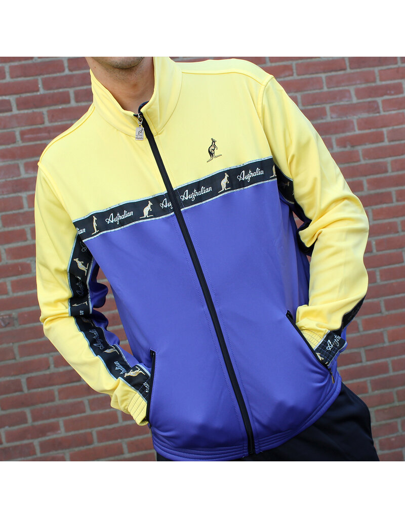 Australian Australian Duo Track Jacket with tape (Sunshine/Periwinkle)